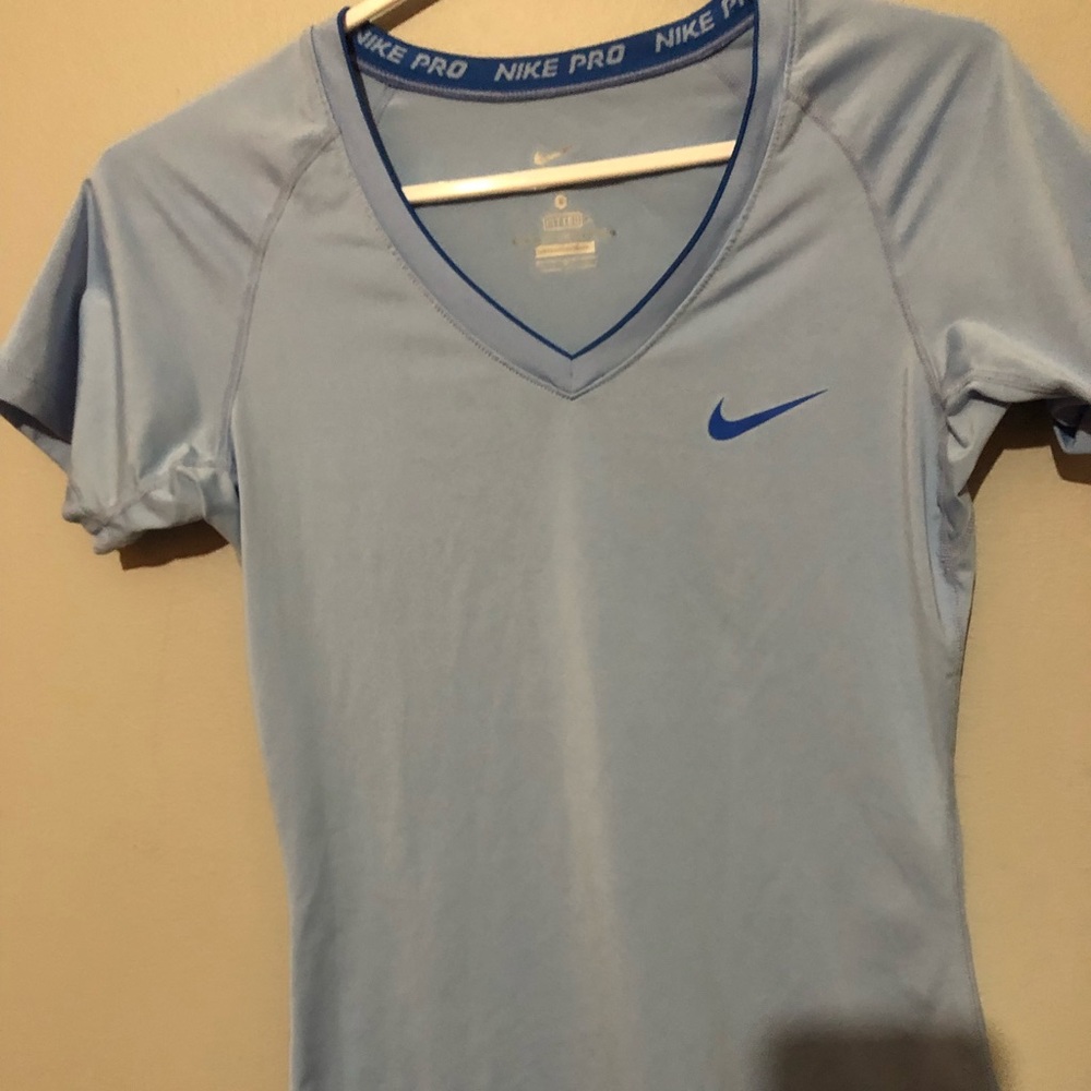 nike blue fitted top